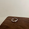 Brass Adjustable Cuff Rings, Heart Themes, Platinum, Inner Diameter: 15~20mm