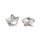 Non-Tarnish 201 Stainless Bead Caps, Star, Stainless Steel Color, 7x7x2mm, Hole: 1.4mm