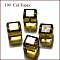 K9 Glass, Imitation Austrian Crystal Beads, Grade AAA, Faceted, Cube, Olive, 5~5.5x5~5.5x5~5.5mm(size within the error range of 0.5~1mm), Hole: 0.7~0.9mm