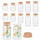 10Pcs 5 Styles Empty Glass Bottle, with Cork Stopper, Wishing Bottles, Column, Clear, 4.35~8.5cm, 2pcs/style