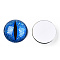 Glass Cabochons, Half Round with Evil Eye, Vertical Pupil, Dodger Blue, 20x6.5mm