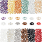 NBEADS 60g 12 Colors 2 Hole Seed Beads, 5x3.5mm Czech Glass Tila Beads Oval Shape Tiny Beads Loose Spacer Bead Opaque Braiding Beads Transparent Beads for Jewelry Making Necklace Crafts Supplies
