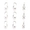 Iron Bead Tips, Calotte Ends, Clamshell Knot Cover, Silver Color Plated, Size: about 9mm long, 3mm wide, 3mm inner diameter, hole: about 1.5mm
