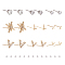9Pair 9 Style Star & V-shape Brass Stud Earrings, Dainty Clear Cubic Zirconia Earrings for Women, Platinum & Golden, 3.5~14.5x3.5~14.5mm, Pin: 0.7mm, 1 pair/style