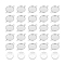 UNICRAFTALE 50 Sets 12mm Flat Round Tray Links Making Stainless Steel Cabochon Connector Settings and Transparent Glass Cabochons DIY Link Findings with Loops for Necklace Earring Jewelry Making