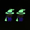 Halloween Theme Rack Plating Luminous Alloy Enamel Pendants, Glow in the Dark, Human with Witch Hat Charm, Platinum, 26.5x16.5x2mm, Hole: 1.6mm