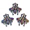 Alloy Pendants, Cadmium Free & Lead Free, Bees, Rainbow Color, 27x27.5x3.5mm, Hole: 1.8mm