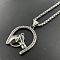 Vintage Stainless Steel Horse Head Pendant Punk Street Necklace Jewelry, Stainless Steel Color