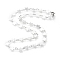 Non-Tarnish 304 Stainless Steel Link Chain Necklaces, with Lobster Claw Clasps, Star, Stainless Steel Color, 16.53 inch~16.73 inch(42~42.5cm)