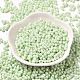 Непрозрачные цвета блестящие стеклянные бусины SEED-B001-01A-10-2