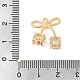 Латунные микропаве прозрачные подвески с фианитом KK-R219-32B-G-3