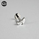 Серьги g23 из титана с микропаве из кубического циркония для хряща WG0CACB-01-1