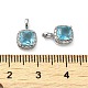 Подвески из латуни микропаве с фианитами и стеклом KK-H455-19P-3