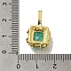 Подвески из латуни с микропаве из кубического циркония Suqare KK-H485-28G-01-3