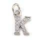 Буквица из латуни с подвесками из кубического циркония KK-Q814-26K-P-1