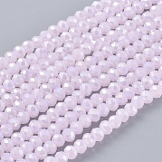 Стеклянные бусины с гальваническим покрытием  EGLA-A034-P1mm-B12