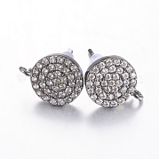 Латунные серьги-гвоздики из циркония ZIRC-E132-13A-B