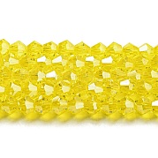Прозрачные стеклянные бусины гальваническим пряди GLAA-F029-2mm-C21