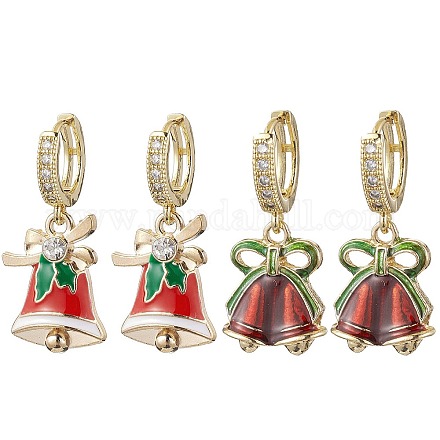 Серьги-кольца из сплава с эмалью EJEW-JE06159-01-1