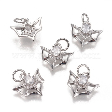 Латунные микро проложить кубического циркония подвески KK-K238-09P-1