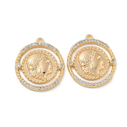 Подвески из латуни с прозрачным фианитом KK-N254-101G-1
