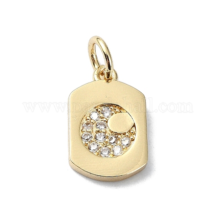 Подвески из латуни с микро-паве на тему луны KK-H475-57G-10-1