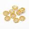 Brass Bead Caps, Apetalous, Real 18K Gold Plated, Lead Free & Cadmium Free & Nickel Free, 11x3mm, Hole: 2mm