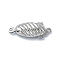 Non-Tarnish 304 Stainless Steel Box Clasp, Stainless Steel Color, 21x9mm, Hole: 1.2mm