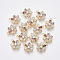 Beebeecraft 1 Box 10Pcs Snowflake Charms 18K Gold Plated Zirconia Christmas Theme Charm Colorful Winter Pendant Charms for DIY Necklace Earring Jewelry Making