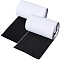 Rectangle Self Adhesive Polyester & Nylon Hook and Loop Tapes, Black, 112x2mm