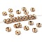 Brass Rhinestone Spacer Beads, Grade AAA, Straight Flange, Nickel Free, Light Gold Metal Color, Rondelle, Crystal, 6x3mm, Hole: 1mm
