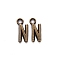 Tibetan Style Alloy Pendants, Cadmium Free & Nickel Free & Lead Free, Letter N, N:16x7.5x2mm, Hole: 2mm, about 1265pcs/1000g