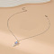 Aolly Rhinestone Shooting Star Pendant Necklaces for Women, with 304 Stainless Steel Dapped Chains, Stainless Steel Color, 15.75 inch(40cm)