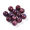 Resin Beads, Round, Two Tone, Crimson, 8mm, Hole: 2mm