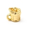 Brass Charms, Cup, Long-Lasting Plated, Lead Free & Cadmium Free, Rack Plating, with Jump Ring, Real 18K Gold Plated, 9.5x10x7.5mm, Hole: 3mm