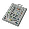 Plastic Flocked Bead Design Boards, Necklace Design Boards, Rectangle, Light Grey, 23x15.6x1.3cm