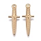 304 Stainless Steel Pendants, Dagger, Golden, 23.5x8.5x3.5mm, Hole: 1.4mm