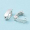 925 Sterling Silver Twister Clasps, Enhancer Shortener Bails, Rectangle, Silver, 10x3x4.5mm, Inner Diameter: 5x3mm
