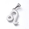 Non-Tarnish 304 Stainless Steel Pendants, Constellation/Zodiac Sign, Stainless Steel Color, Leo, 22x15.7x1.7mm, Hole: 3x6mm