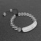 Natural Quartz Crystal Bead Braided Bead Bracelets for Women Men, No Size