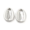 Non-Tarnish 304 Stainless Steel Pendants, Shell Shape Charms, Stainless Steel Color, 17.5x13.5x3mm, Hole: 15x3mm