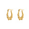 Stainless Steel Hoop Earring, Golden, 20.8x19.5mm