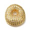 Brass with Cubic Zirconia Pendants, Cadmium Free & Nickel Free & Lead Free, Letter O, Letter O, 22x21x7.5mm, Hole: 4mm