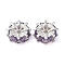 Brass Micro Pave Cubic Zirconia Spacer Beads, Cadmium Free & Nickel Free & Lead Free, Flat Round, Platinum, 10x4.5mm, Hole: 1.6mm