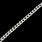Unwelded Iron Curb Chains, with Spool, Silver Color Plated, 2.5x1.6x0.45mm, about 328.08 Feet(100m)/roll