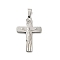 304 Stainless Steel Pendants, Cross with Jesus, Stainless Steel Color, 35x22.5x2.5mm, Hole: 6x4mm