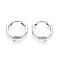 Brass Hoop Earring Findings, Cadmium Free & Nickel Free & Lead Free, Polygon, Real Platinum Plated, 17.5x16x3mm, Hole: 1~1.2mm, Pin: 1mm