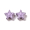Spray Painted Alloy Beads, Star, Purple, 7x7.5x3.2mm, Hole: 1.2mm