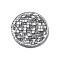 Acrylic Pendants, Disco Series, Silver, 34.5x2mm, Hole: 1.6mm