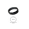 Synthetic Hematite Plain Band Rings, Inner Diameter: 18.2mm